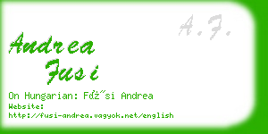 andrea fusi business card